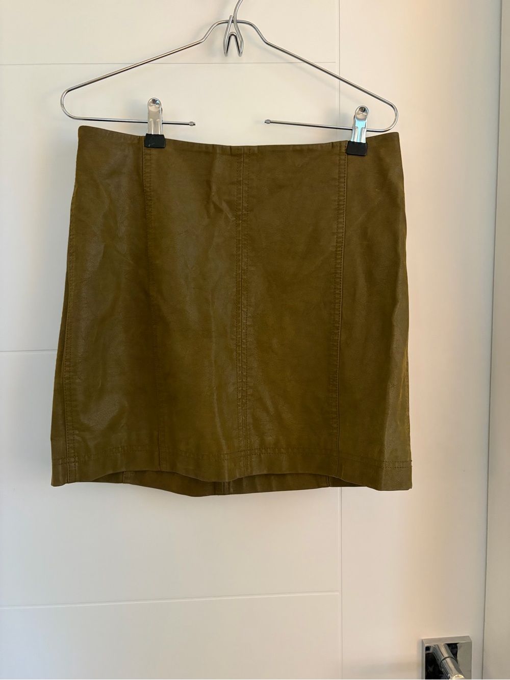 Free People Olive Green Women’s Suede Mini Skirt